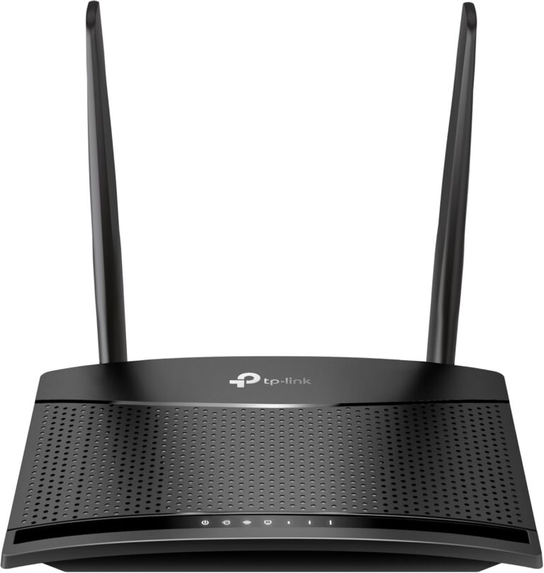 TP-Link TL-MR100 LTE Router, 4G Router unterstützt SIM Karten, 4G Cat4 bis zu 150 Mbit/s, WLAN 2.4GHz N300, 2x 100 Mbps Ports, Plug and Play, bis zu 32 Geräte, Kindersicherung, Gast-Netzwerk