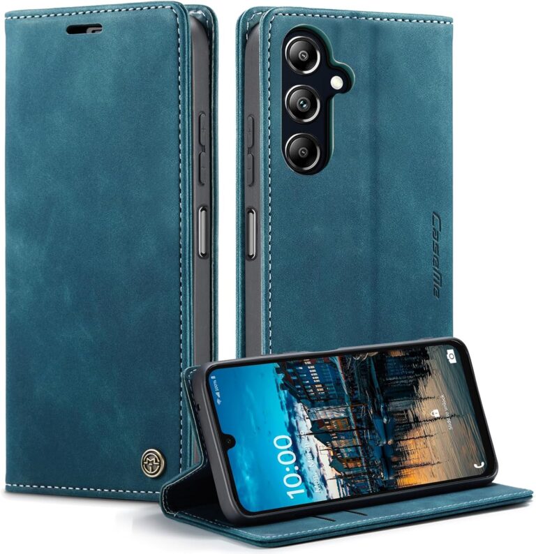 KZB Handyhülle für Samsung Galaxy A16 5G/4G Hülle Premium Leder Klappbar Tasche Flip Case Magnet Kartenfach Standfunktion Klapphülle Schutzhülle für Samsung Galaxy A16 5G/4G – Blaugrün