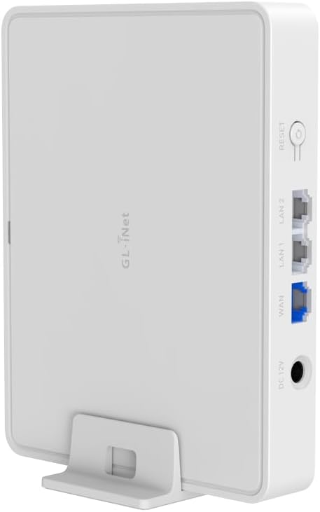 GL.iNet GL-B3000 (Marmor) Wi-Fi 6 Home Router zur Wandmontage, AX3000 Dual-Band, OpenVPN- und WireGuard-Unterstützung, Elternsteuerung, OpenWrt, 3 Gigabit-Ethernet-Ports