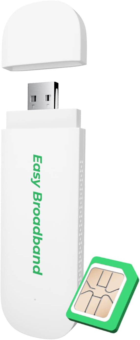 EIOTCLUB 4G LTE USB-Dongle mit WiFi 6 – Mobiler Hotspot für Laptop/PC/Tablet/Telefon, Plug & Play-Internet-Stick mit kostenloser SIM-Karte, Reise-WLAN-Modem