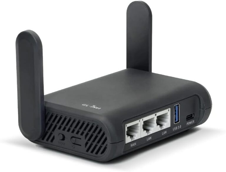 GL.iNet GL-A1300 (Slate Plus) Wireless VPN Travel Router– Easy to Setup, Connect to Hotel WiFi & Captive Portal, Phone Tethering, Range Extender, Assess Point, Pocket-Sized, Open Source, NAS