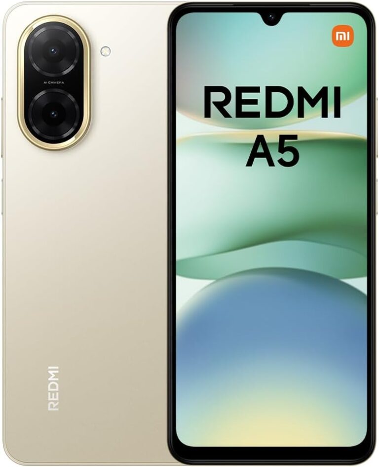 Xiaomi Redmi A5 Smartphone, 3+64GB, Gold, Superklare 32MP AI-Kamera, 5200mAh Akku, Leistungsstarker Octa-Core-Prozessor, Immersives 6,88″ 120Hz Display
