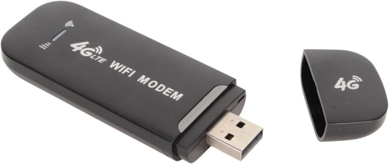 4G LTE Router, Tragbares WLAN mit SIM Karten Steckplatz Mobiler WLAN Router USB surfstick, bis zu 150Mbit/s Download/ 50Mbit/s Upload Verbindung mit bis zu 10 Geräten (Schwarz)
