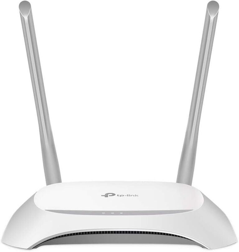 TP-Link TL-WR840N N300 WLAN Router (300Mbit/s (2,4GHz), 4 x 10/100Mbit/s LAN Ports, IPv6, 2 externe Antennen, WPS, Accesspoint Modus), weiß/ schwarz