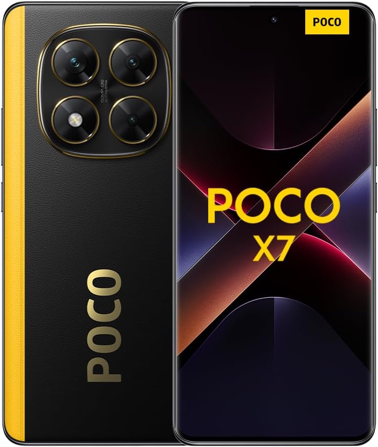 Xiaomi Poco X7 Smartphone, 12+512GB, Schwarz, 50MP Hauptkamera mit OIS, 5110mAh Akku, IP68