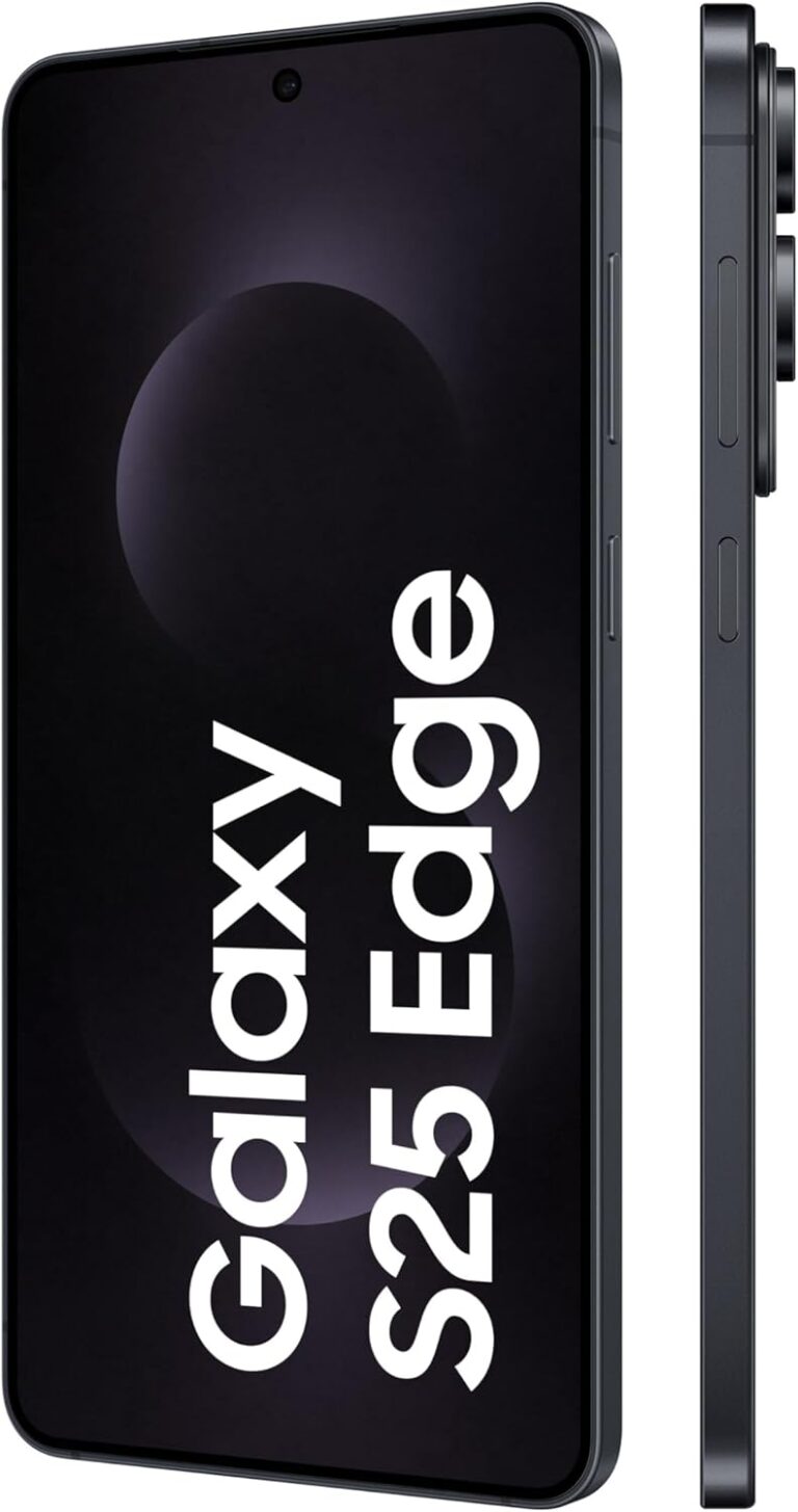 Samsung Galaxy S25 Edge AI Smartphone mit Galaxy AI, Ohne Vertrag, Handy mit Android, 12 GB RAM, 256 GB GB Speicher, 200-MP-Kamera, Titanium JetBlack, 3 Jahre Herstellergarantie [Exklusiv auf Amazon]