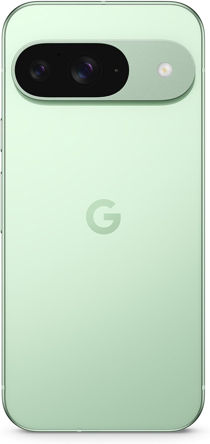 Google Pixel 9 – Android-Smartphone mit Gemini ohne SIM-Lock, erweiterte Kamerafunktion, 24 Stunden Akkulaufzeit und EIN 6,3 Zoll großes Actua-Display – Wintergreen, 128GB