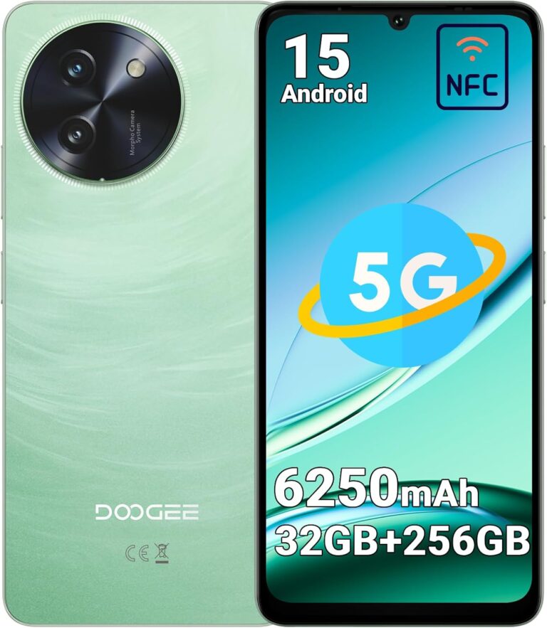 DOOGEE Note59 Pro 5G Handy Ohne vertrag, Android 15 Smartphone, 32GB+256GB, 6,75″ HD+ 120Hz, 6250mAh Akku, 16MP AI-Kamera, Octa Core CPU, Dual SIM, NFC, Fingerabdruck, Gesichtserkennung, OTG