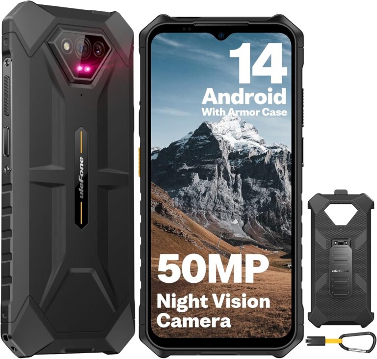 Ulefone Armor X13 Outdoor Handy Android 14, 50MP+24MP Nachtsicht 12GB + 64GB/256GB SD Octa Core 6320mAh 6,52“ Baustellenhandy ohne vertrag 4G Dual SIM Outdoor Smartphone IP68 Fingerabdruck ID NFC GPS