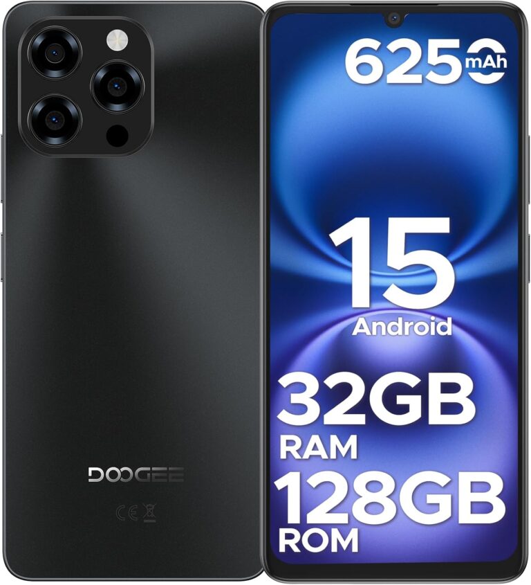 DOOGEE Note 58 Android 15 Smartphone Ohne Vertrag, 6250mAh, 32GB+128GB/2TB TF Handy, 6.75″ HD+ IPS T7250 Octa Core Handy Günstig, 16MP+8MP, Dual SIM 4G Simlockfreie Handys, OTG, GPS, Face ID