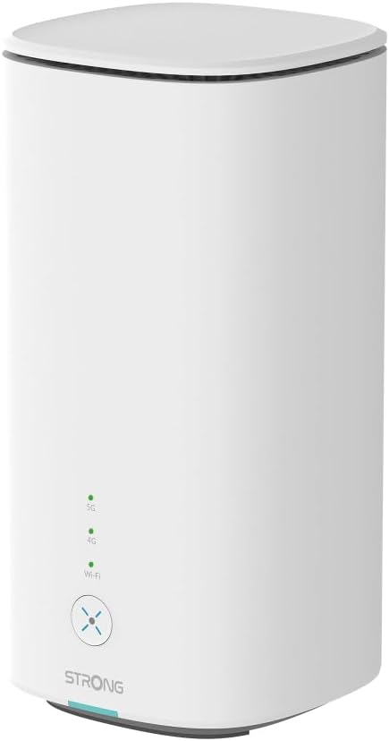 STRONG – 5G WLAN Router Wi-Fi 6 AX3000 – Mobiler Hotspot – Bis zu 3,2 Gbps – 2 LAN-Anschlüsse 1 Gbps + 2,5 Gbps – Betrieb mit Nano-Sim aller Netzbetreiber – Einfache Installation – weiß