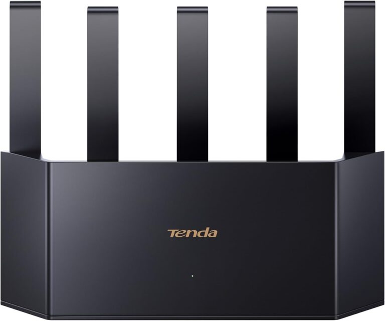 Tenda RX2L Pro Wi-Fi 6 WLAN Router (AX1500 Dualband 1201Mbit/s 5 GHz, 300Mbit/s 2,4GHz) 5Xexterne Antennen, 4-Gigabit-Port, Repeater & AP Modus, Wi-Fi+, Kindersicherung, WPA3, VPN, Keine DSL-Funktion