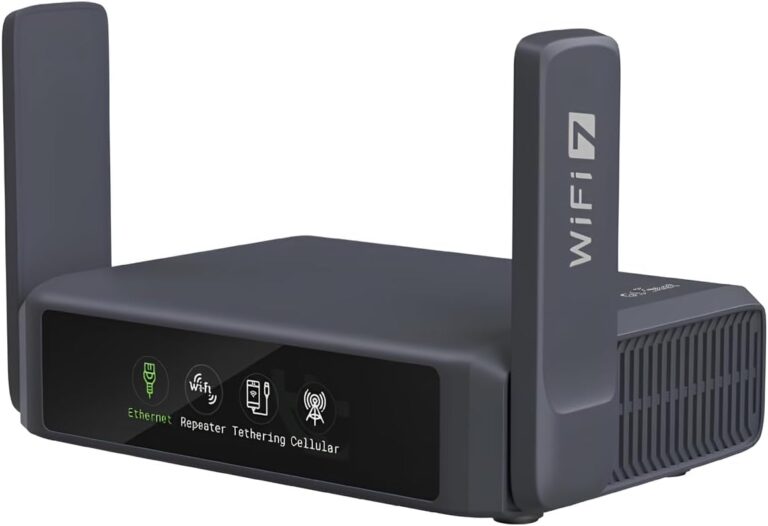 GL.iNet GL-BE3600 (Slate 7) Tragbarer Router, Dualband-WLAN-7-Gigabit-Router im Taschenformat, OpenVPN und Wireguard für öffentliches WLAN/Hotel-WLAN, Geeignet für Business/Kreuzfahrt/RV/Flugzeug