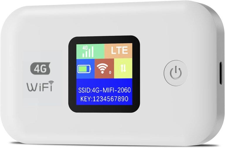 JICICUXI Mobiler WLAN Router,4G Tragbarer WiFi Mobiler Hotspotunterstützt SIM Karten, Mobiles Internet LTE Router bis zu 150 Mbit/S, 3000mAh Akku,ideal für Geschäftsreisen und Urlaub