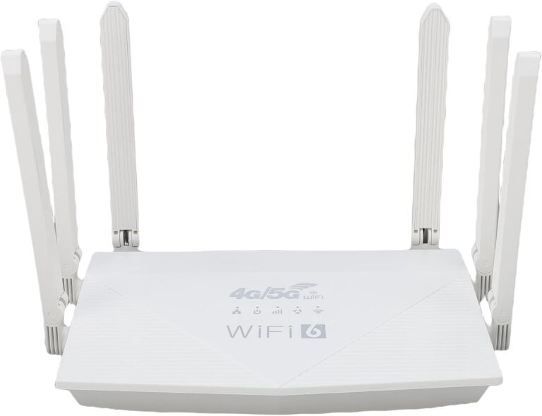 Dpofirs WiFi 6 4G LTE Router, Drahtloses Hochgeschwindigkeitsinternet, 32 Geräte, 6 Antennen, Starkes Signal, SIM Kartensteckplatz (ohne Vertrag), Tragbarer Hotspot für Zuhause Reisen
