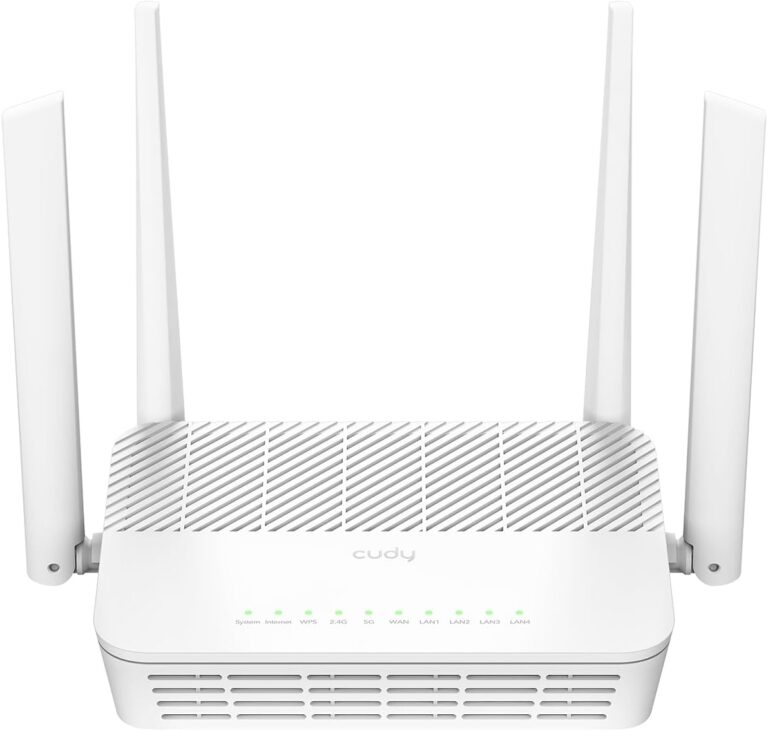 Cudy WR3000S AX3000 Dual Band WiFi 6 Mesh Router, 5 Gigabit Ethernet RJ45 Ports, 4 Antennen, MU-MIMO, OpenVPN, Wireguard, Zerotier, Ipsec VPN, Cloud APP