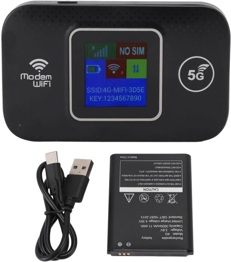 Dpofirs 4G LTE Mobiler WLAN-Router mit SIM-Kartensteckplatz für Unterwegs, 300 Mbit/s Entsperrter Tragbarer WLAN-Router, Hotspot-Gerät für Unterwegs, Mobiler Hotspot, WLAN-Hotspot, Bis