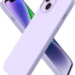 ORNARTO für iPhone 14 Hülle 6,1 Zoll 2022, Silikon Case Ultra Dünne Voller Schutz Flüssig Silikon Handyhülle Schutz für iPhone 14 6,1 Zoll 2022 Pastell Lila