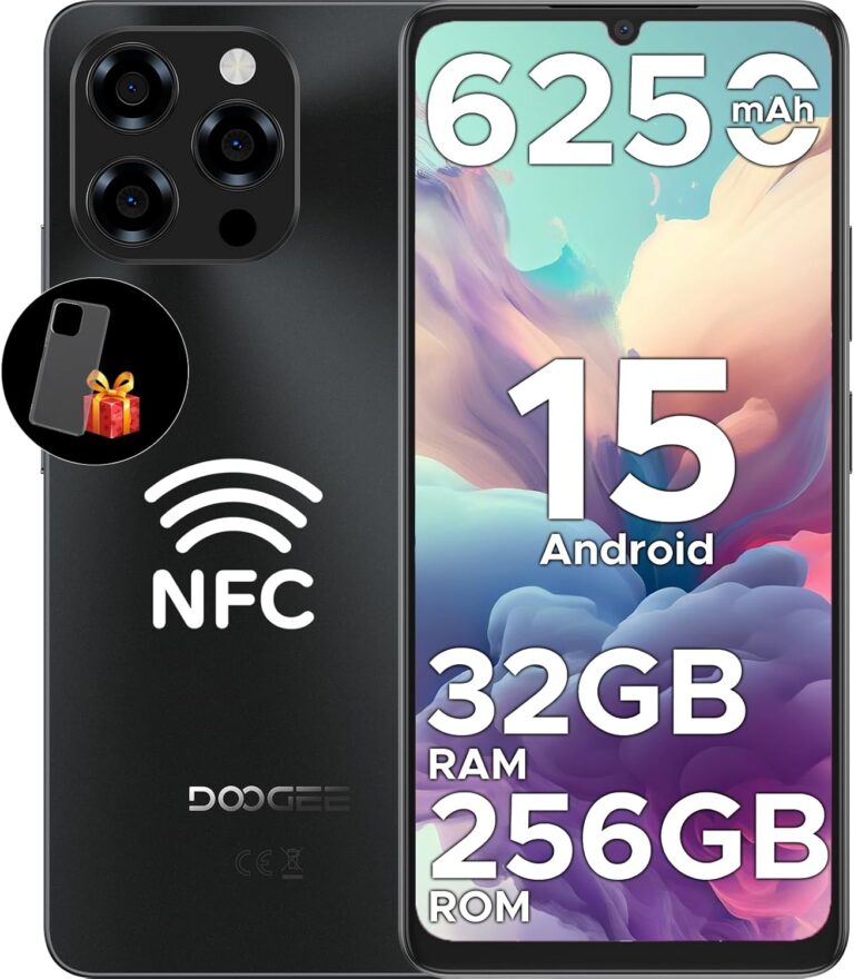 DOOGEE Note 58 Pro Android 15 Smartphone Ohne Vertrag 32GB+256GB Octa Core 6.75″ HD+ 90Hz Handy Ohne Vertrag 6250mAh Handy Günstig 16MP+8MP Simlockfreie Handys Dual SIM 4G/ GPS/NFC/Fingerabdruck