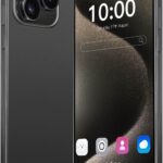 JtQtJ JtQ15P Cheap Smartphones, Android OS with 5.0 Inch IPS Display, Dual SIM, Dual Cameras, 16GB ROM (Expandable to 128GB), WiFi, GPS, Bluetooth, Face ID Basic Mobile Phones (JtQ15P-Black)