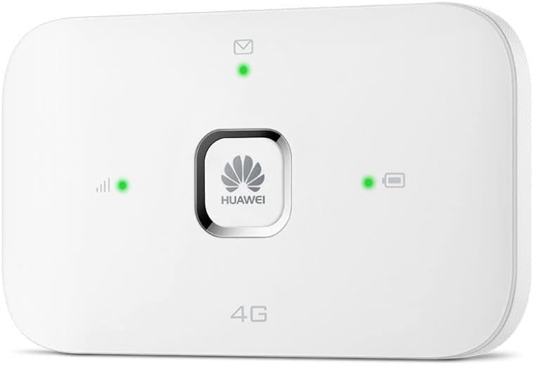 HUAWEI Mobile WiFi E5576 Mobiler WLAN-Router 4G LTE (CAT4), Download-Geschwindigkeit bis zu 150 Mbit/s, 1500 mAh Akku, Keine Konfiguration erforderlich, tragbares WLAN, Weiß