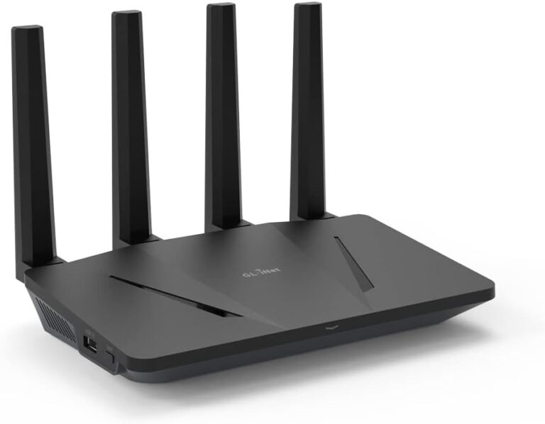 GL.iNet GL-AX1800(Flint) WiFi 6 – Dual Band Gigabit Wireless Internet Router | 5 x 1G Ethernet Ports | Up to 120 Devices | Amazing OpenVpn&Wireguard Speed | WPA3 Security | MU-MIMO | 802.11ax