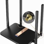 Cudy AC1200 entsperrter 4G LTE Modem Router mit SIM-Kartensteckplatz, 1200 Mbit/s Mesh-WLAN, austauschbaren Mobilfunkantennen, SMA, DDNS, VPN, Cloudflare, LT500D mit austauschbarer Antenne