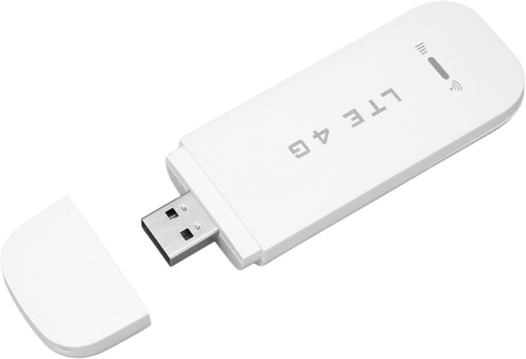 4G LTE USB Surfstick, Tragbares WLAN für Unterwegs Ohne Vertrag Mobiler WLAN Router mit SIM Slot Reise-WLAN, zu 150Mbit/s Download/ 50Mbit/s Upload Unterstützung 10 Geräte (White)