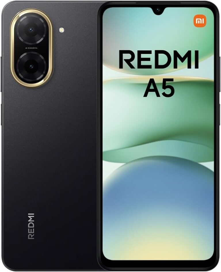 Xiaomi Redmi A5 Smartphone, 4+128GB, Black, Superklare 32MP AI-Kamera, 5200mAh Akku, Leistungsstarker Octa-Core-Prozessor, Immersives 6,88″ 120Hz Display
