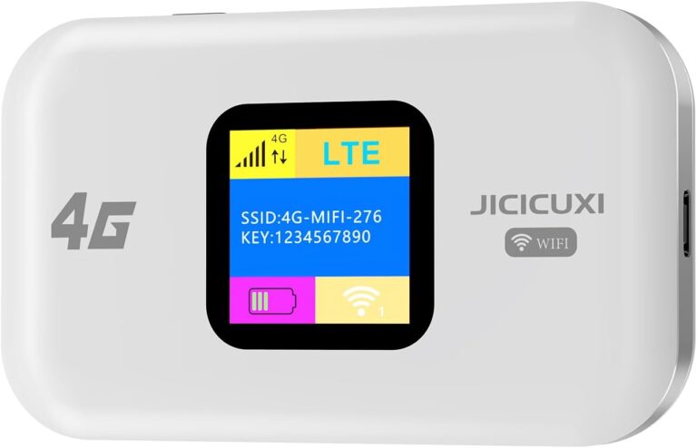 4G Mobiler WLAN Router,tragbares WLAN für unterwegs ohne Vertrag, LTE 150 Mbps,3650mAh -Lange Akkulaufzeit, LCD Display,Einfache Einrichtung ，Mobiler Hotspot für Reisen, Camping, Hotels