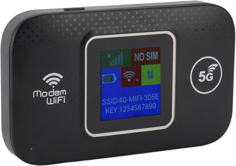 Mobiler Router, 4G Mobiler WLAN Hotspot Tragbarer für Unterwegs, SIM Karte 300 Mbit/s Hochgeschwindigkeits zu 10 Geräten