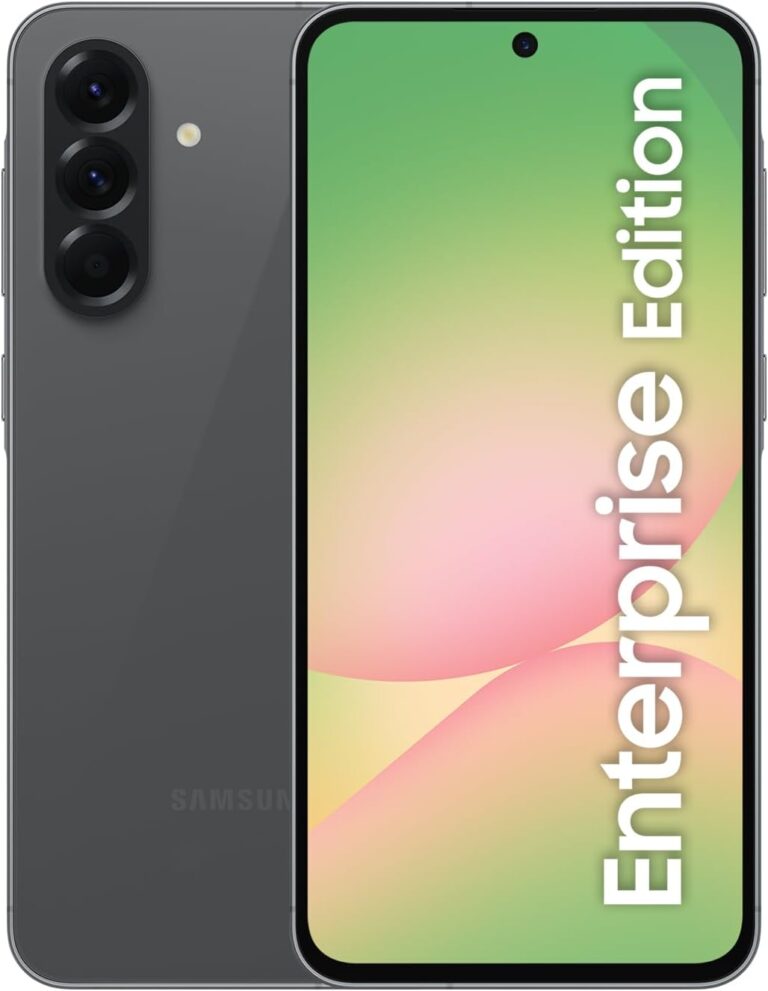 Samsung Galaxy A56 5G Enterprise Edition, AI Smartphone ohne Vertrag, Android-Handy mit Knox Suite, 8 GB RAM, 256 GB Speicher, 50-MP-Kamera, Awesome Graphite, 3 Jahre Herstellergarantie