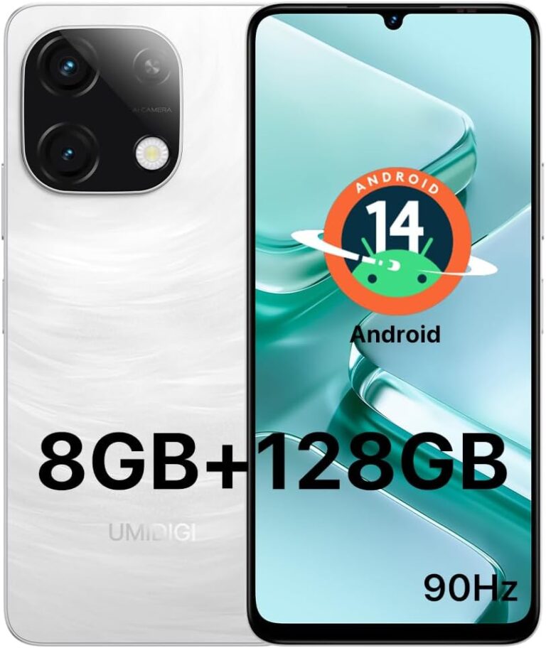 UMIDIGI G9T Handy,Android 14 Smartphone Ohne Vertrag,6.75 Zoll 90Hz,8GB Ram 128GB Rom1TB,5000mAh,13MP 8MP,Dual SIM 4G Simlockfreie Handys, Fingerabdruck Face ID,GPS,2.4G 5G WiFi