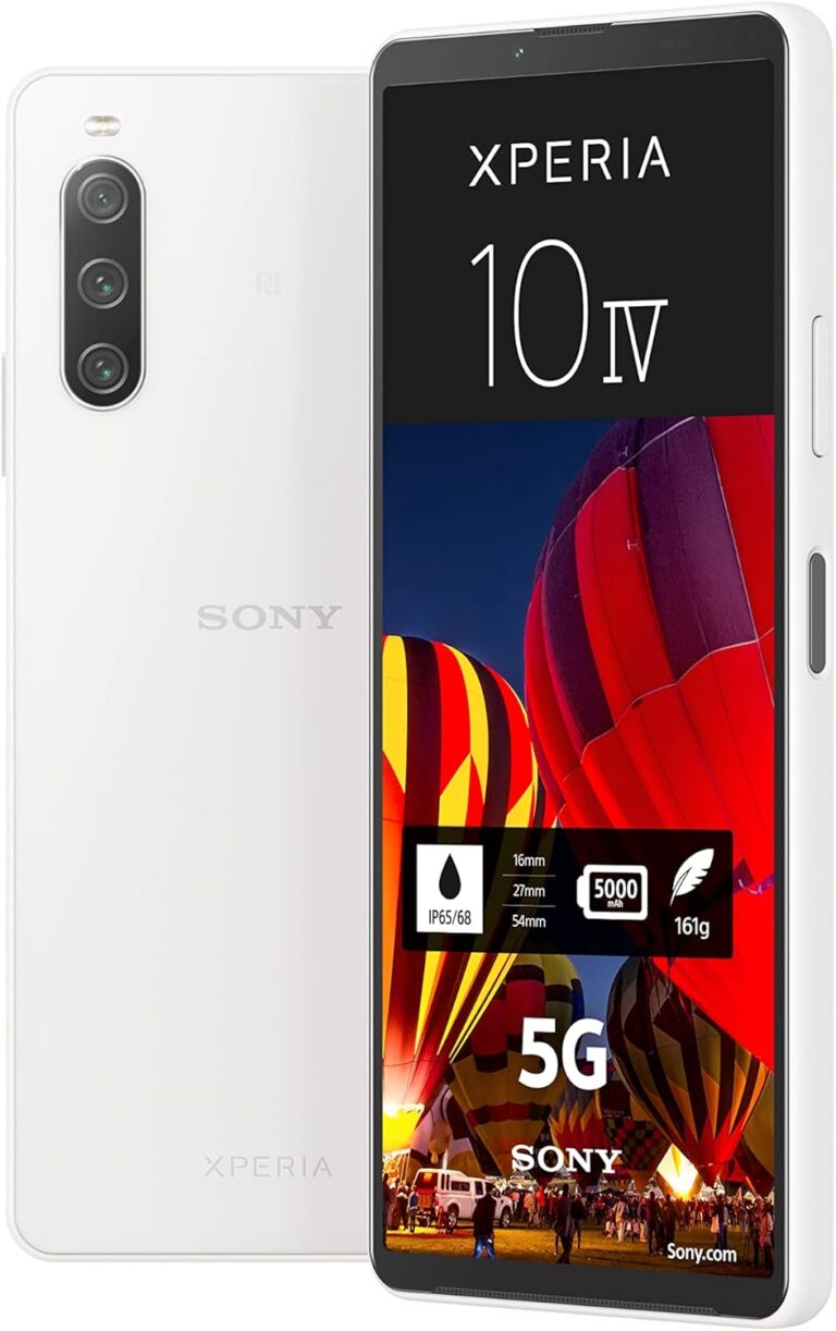 Sony Xperia 10 IV (5G Smartphone, 6 Zoll, OLED-Display , Dreifach-Kamera, 3,5-mm-Audioanschluss, 5.000mAh Akku, Dual SIM hybrid) 24+6 Monate Garantie [Amazon Exklusiv] weiß
